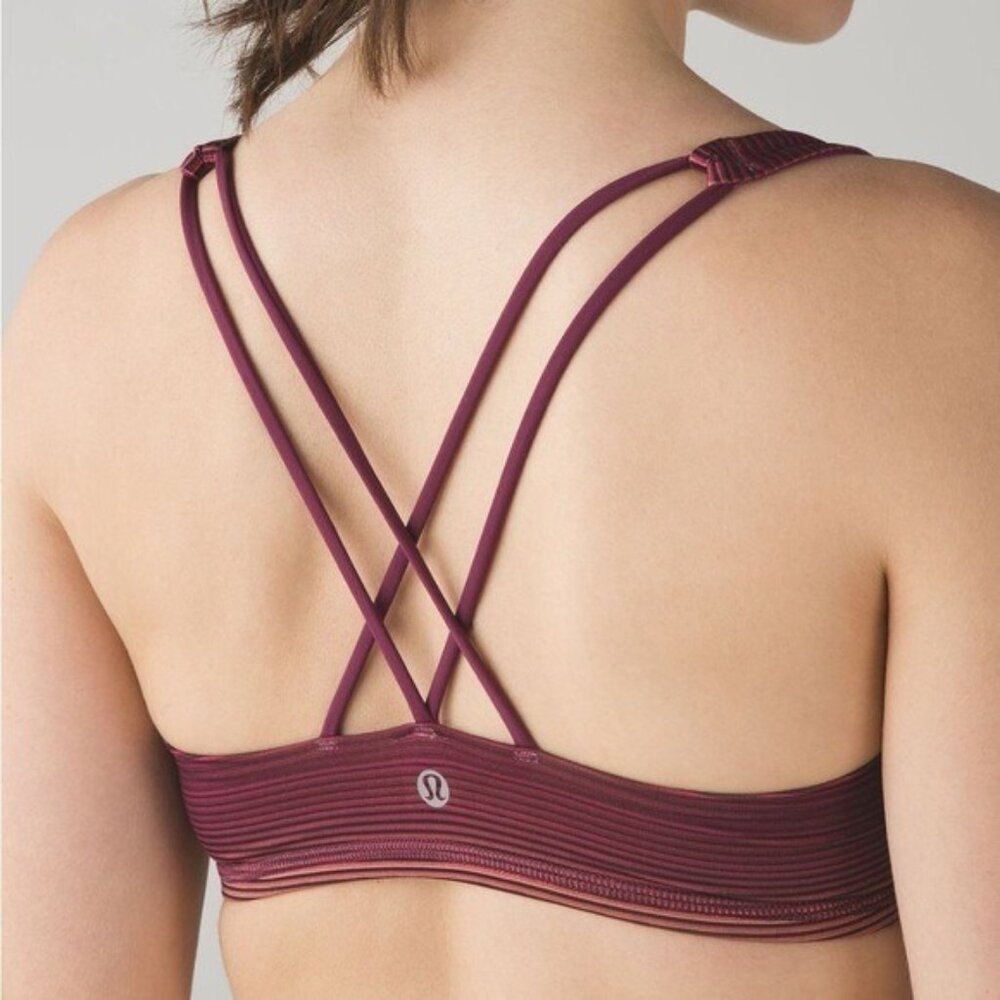 Lululemon Free To Be Bra Simply Radiant Pink Paradise Black Red Grape Size 6